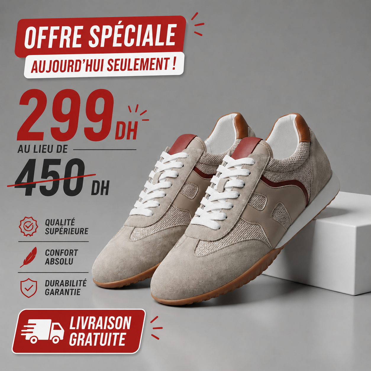 Sneakers Premium Beige & Terracotta