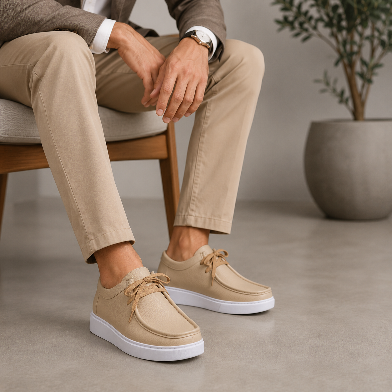 Chaussure en cuir confort raffiné